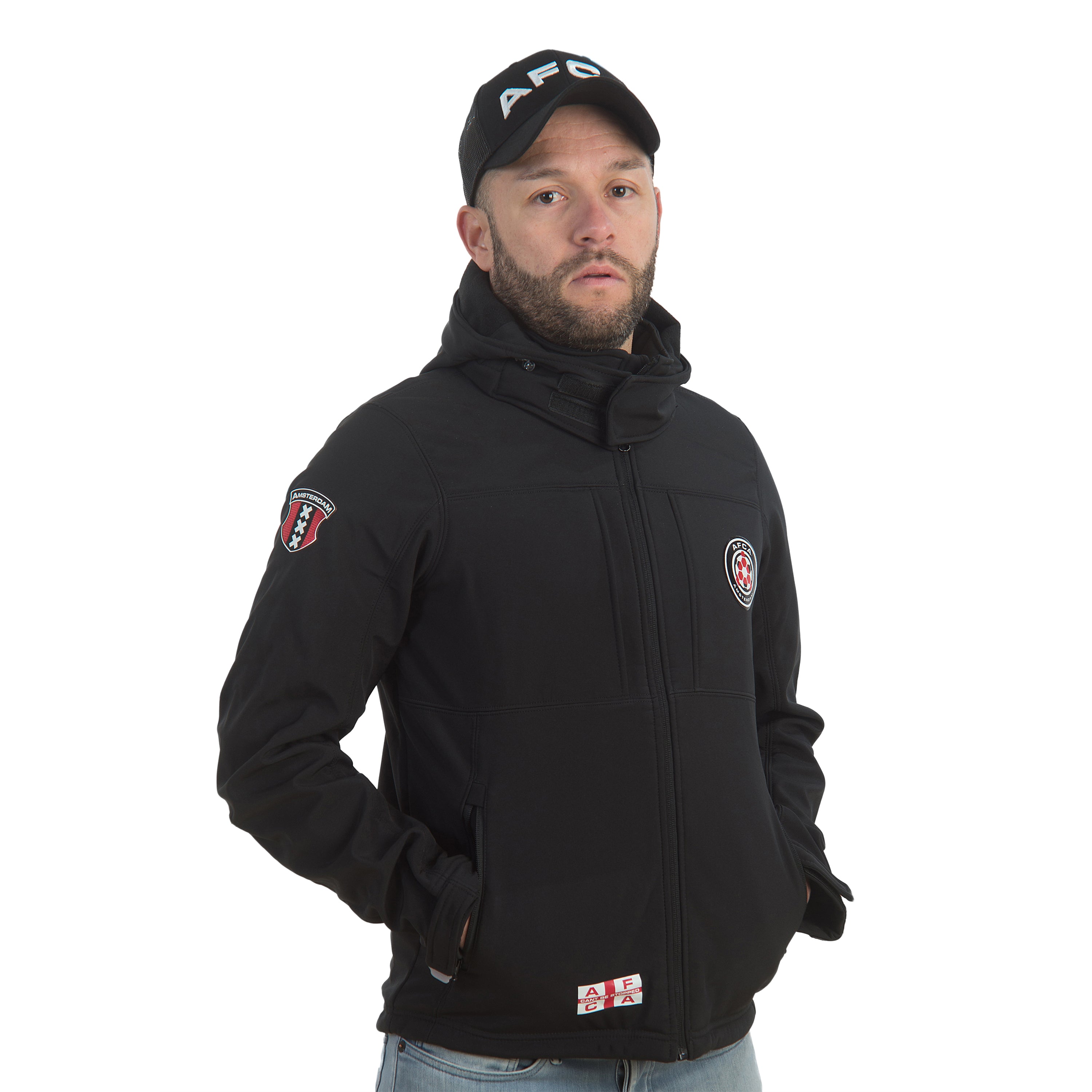 Hooded Softshell Jacket AFCA Amsterdam zwart⁹