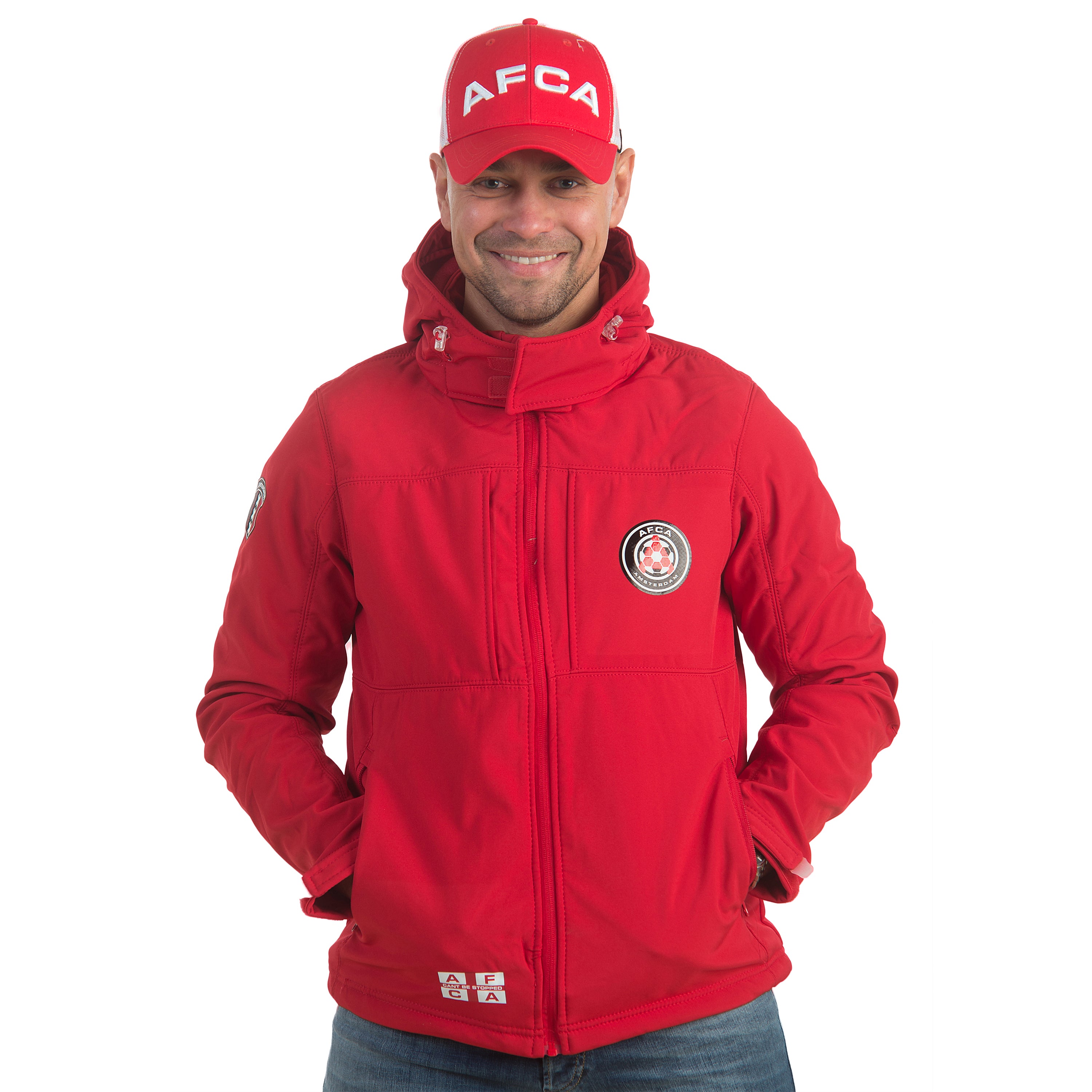 Hooded Softshell Jacket AFCA Amsterdam rood