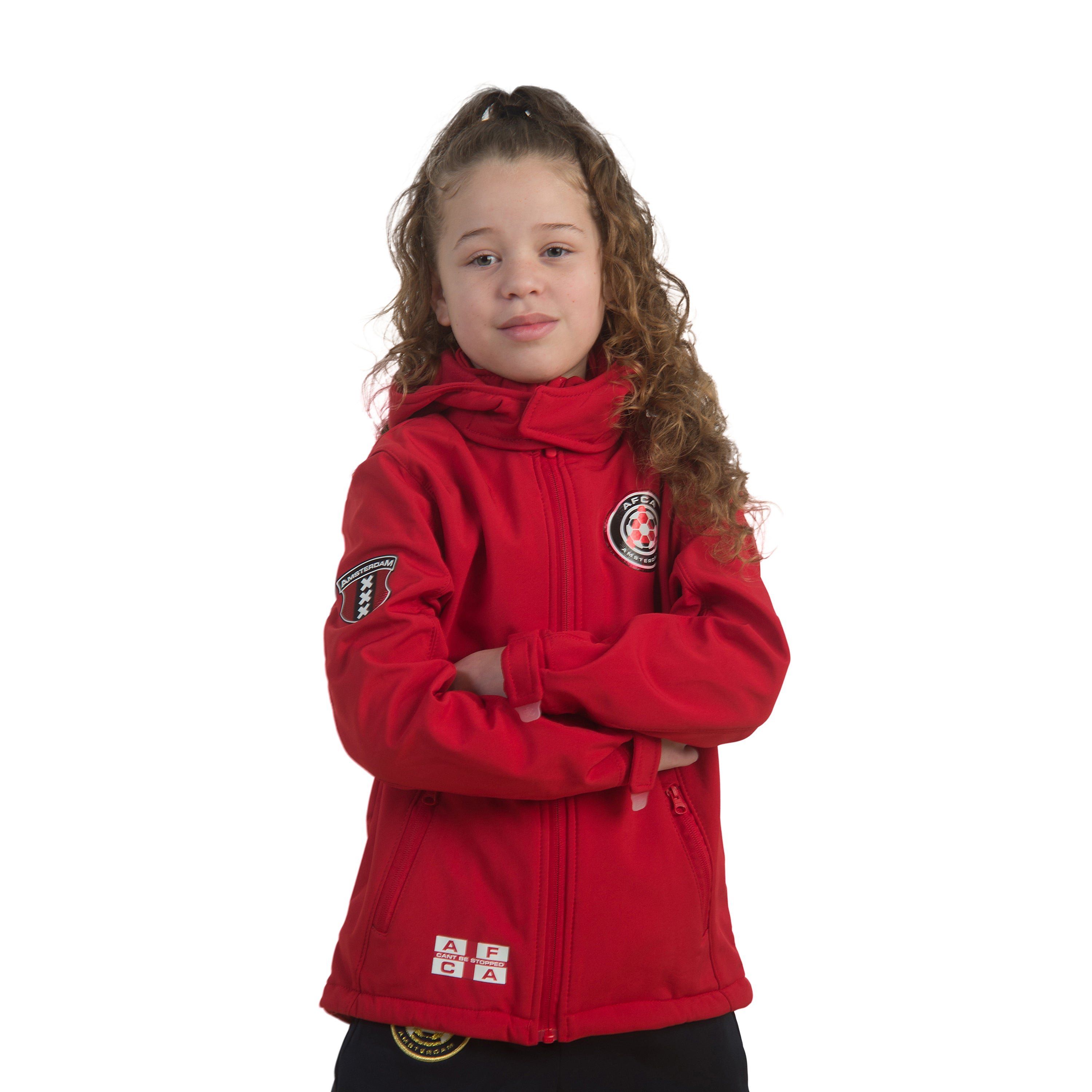 Hooded Softshell Jacket AFCA Amsterdam Kids Rood