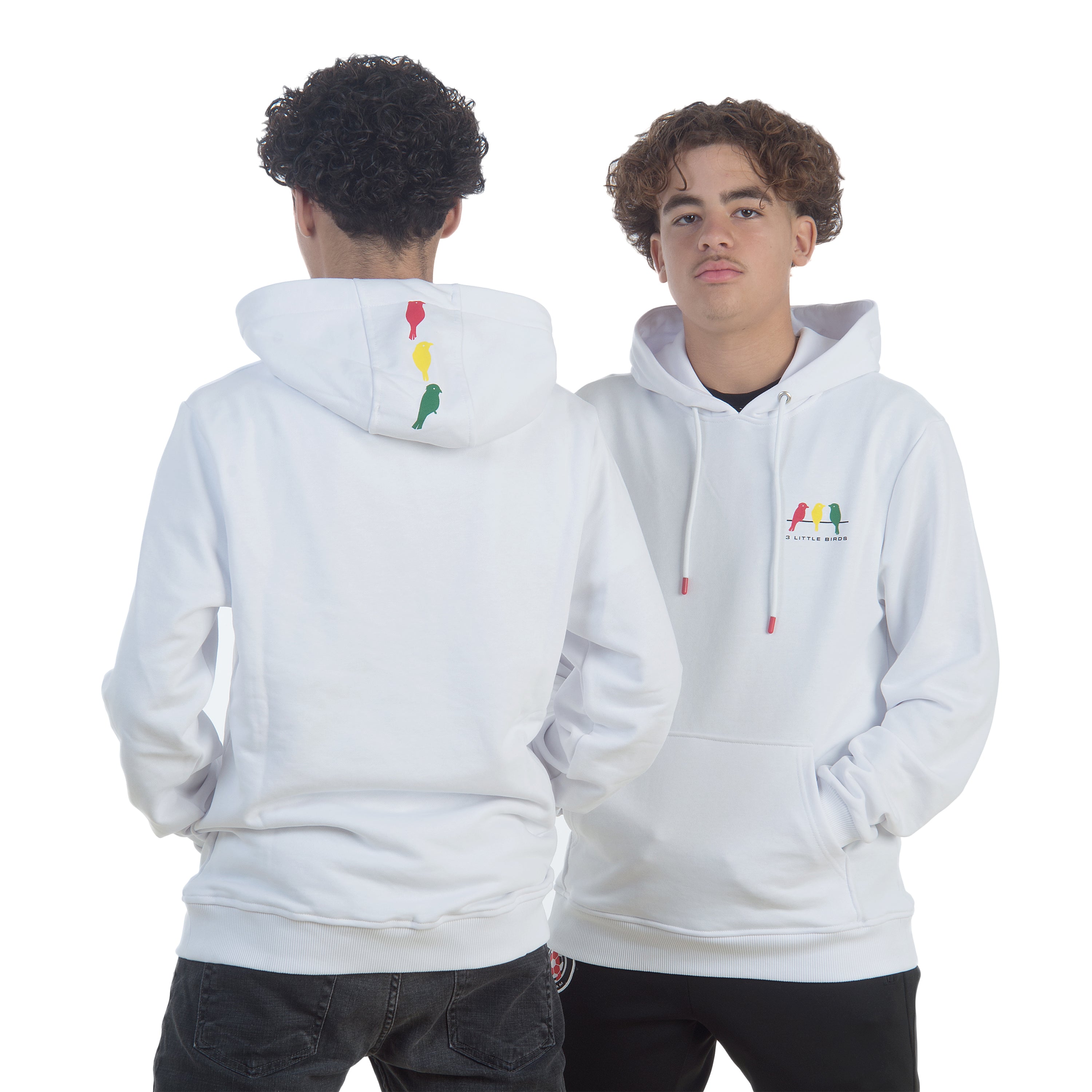 Hoodie 3 Little Birds White