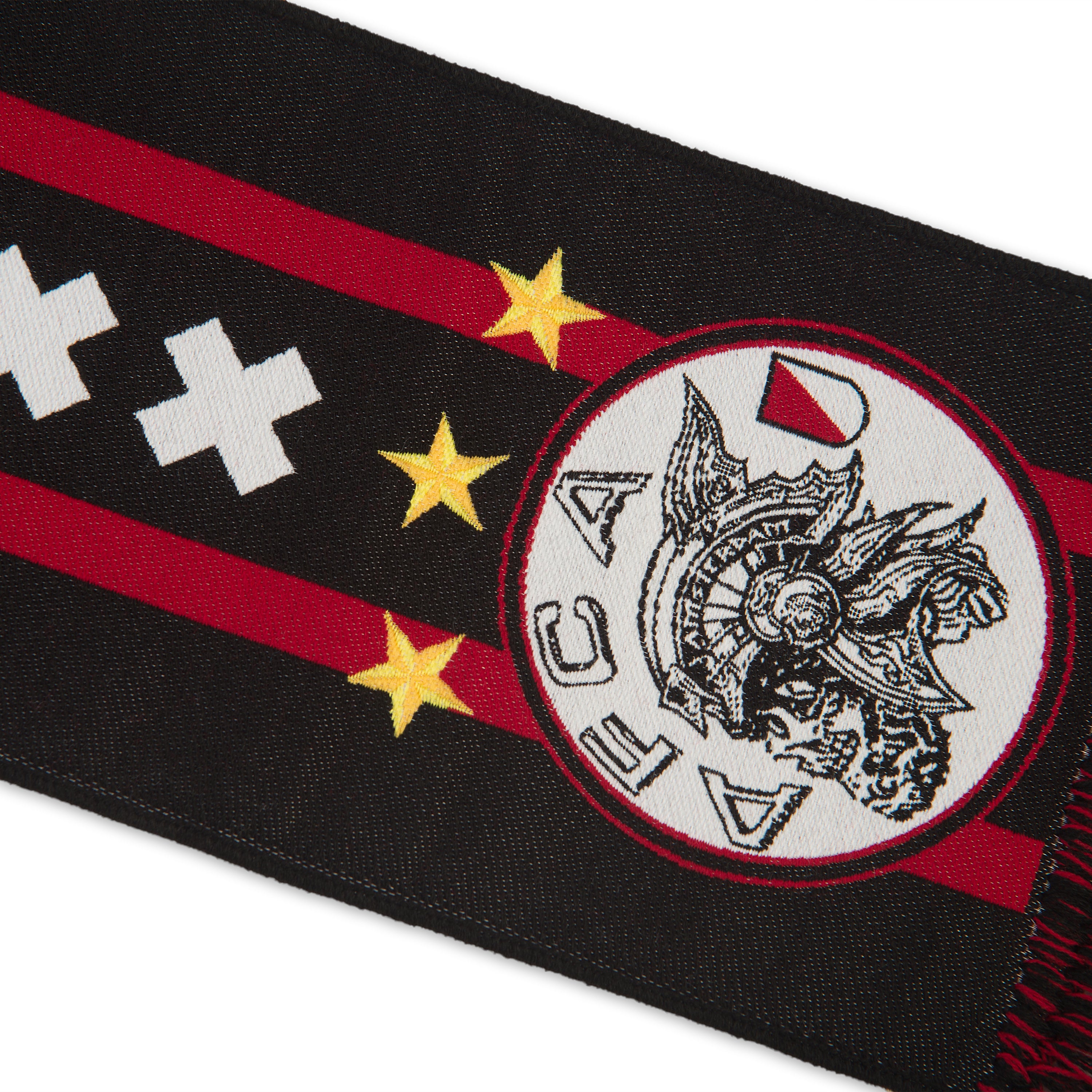 Sjaal Mokum Zwart Rood HD Dubbelzijdig