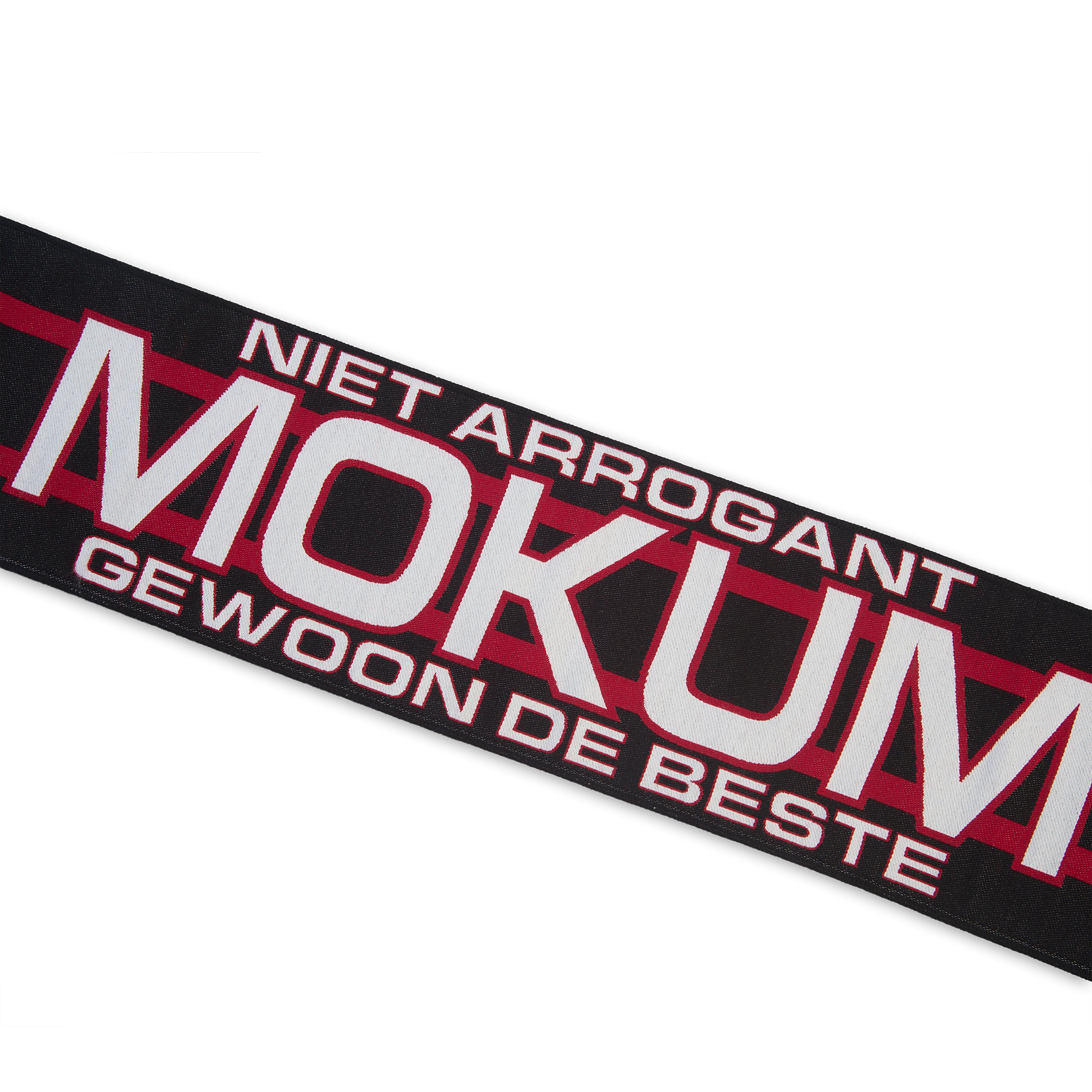 Sjaal Mokum Zwart Rood HD Dubbelzijdig