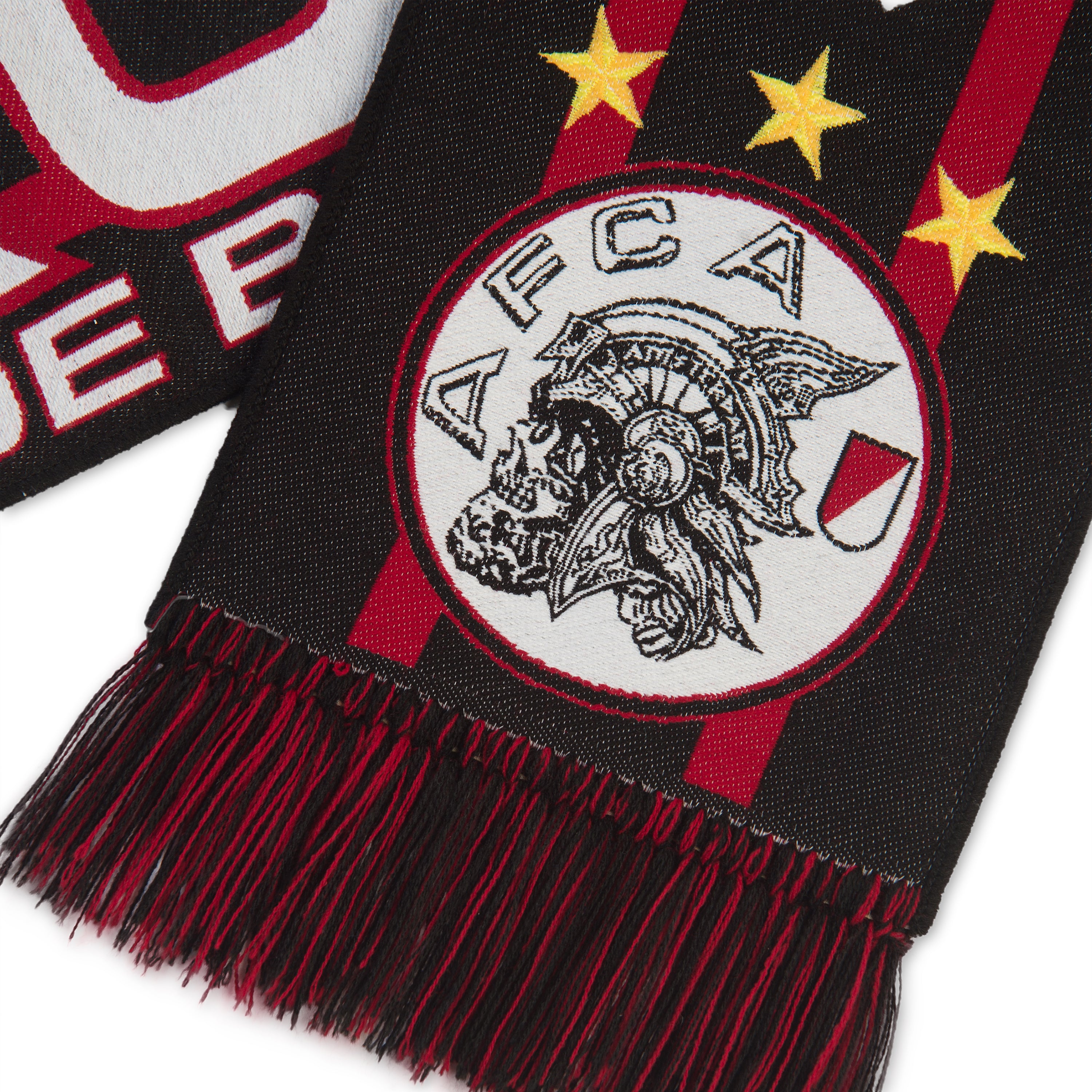 Sjaal Mokum Zwart Rood HD Dubbelzijdig