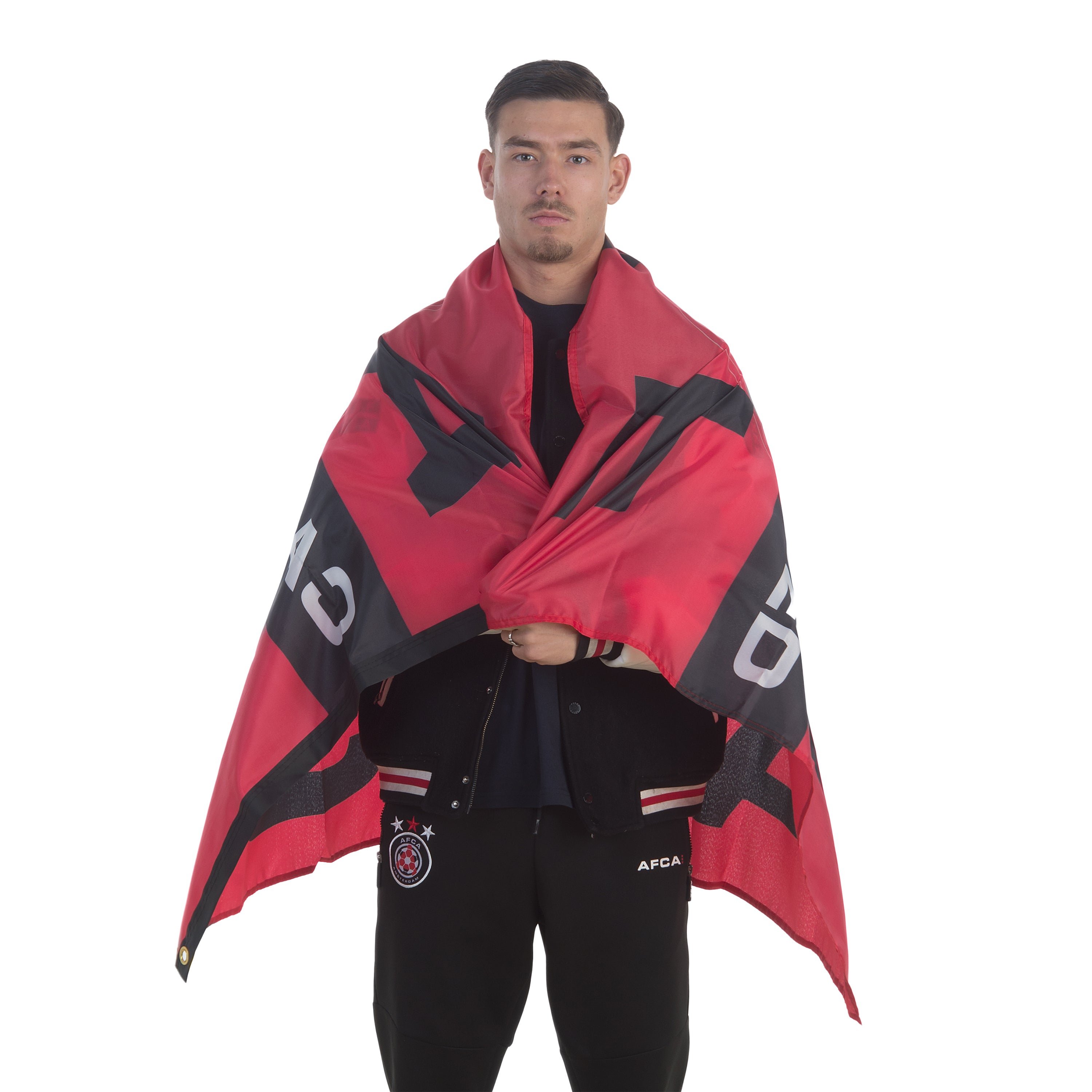 AFCA Vlag CBS Zwart / Rood 150cm * 100cm