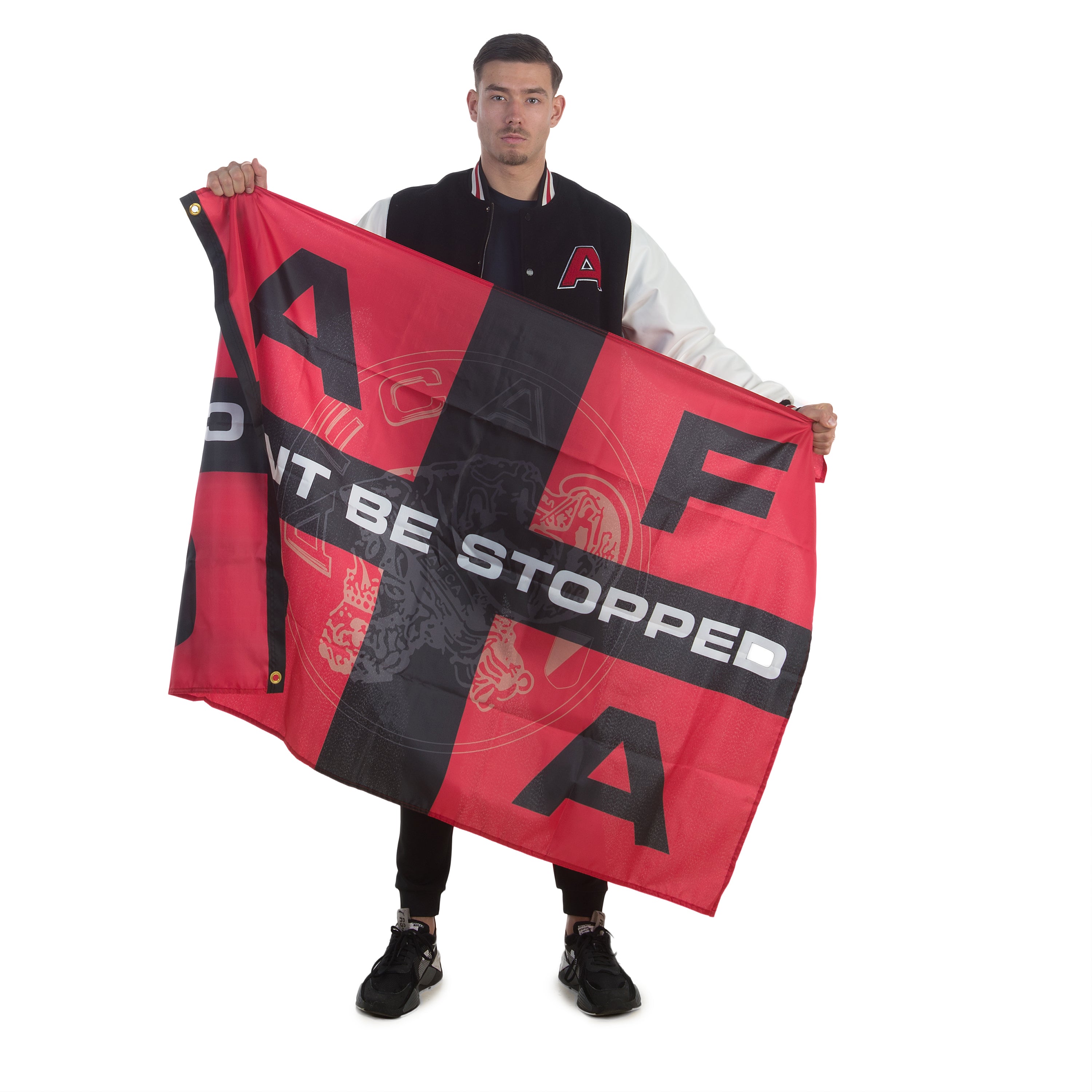 AFCA Vlag CBS Zwart / Rood 225cm * 150cm