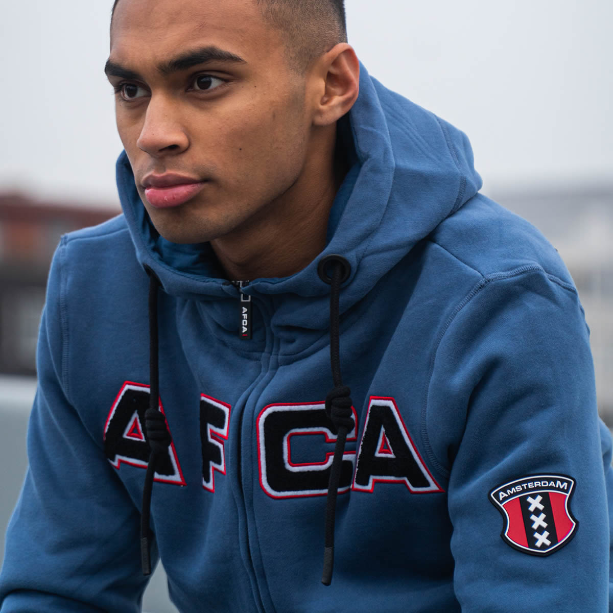 vest AFCA blue zipped