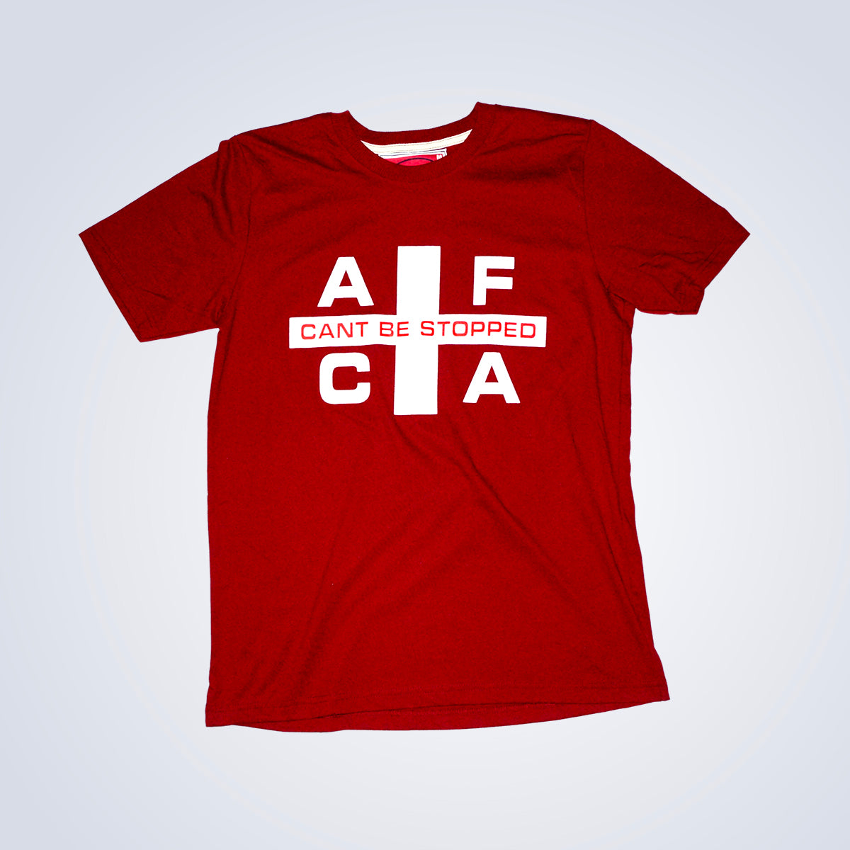 T-shirt FLAG donker-rood/wit