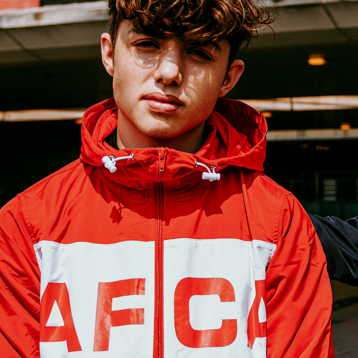 Windbreaker rood AFCA full zip