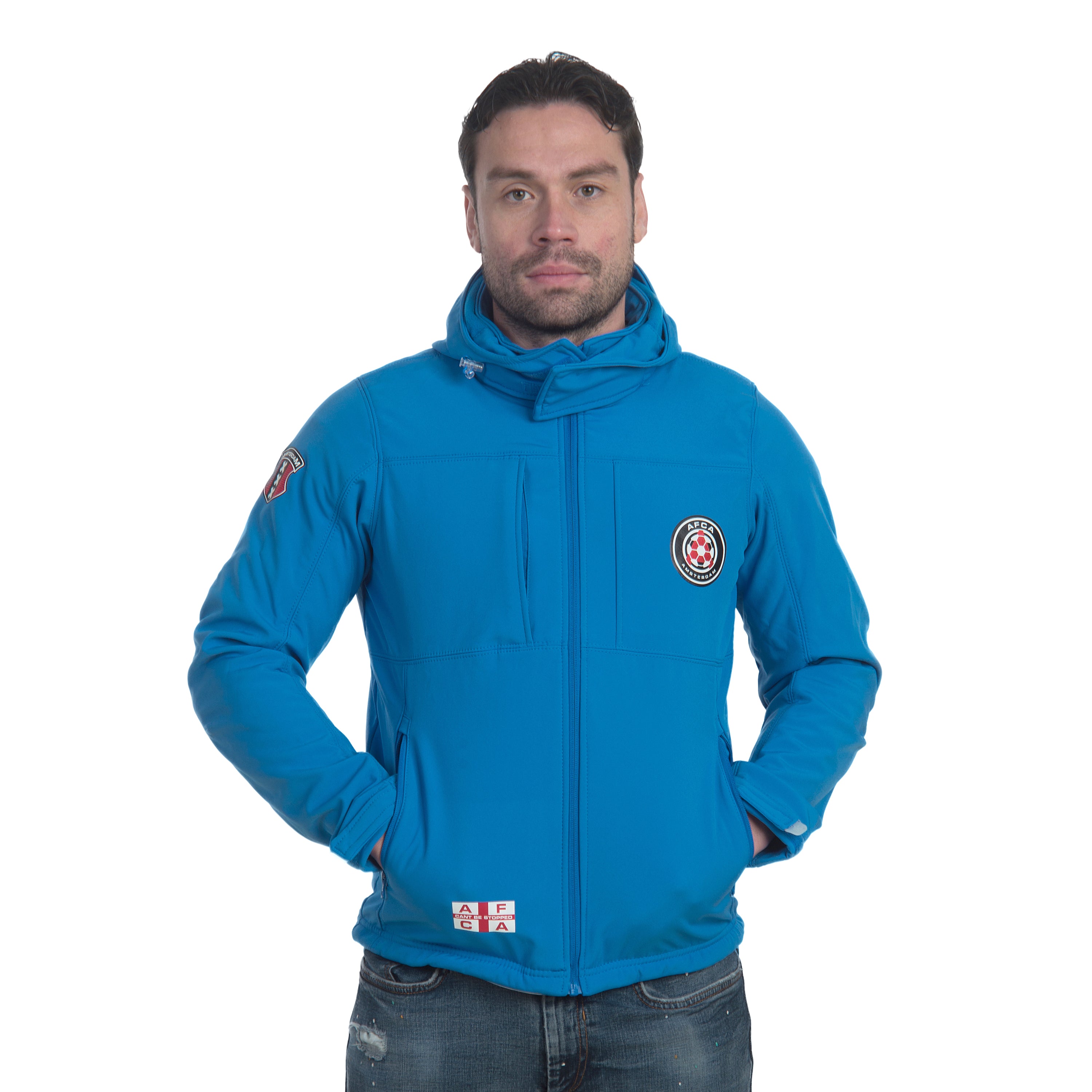 Hooded Softshell Jacket AFCA Amsterdam azure