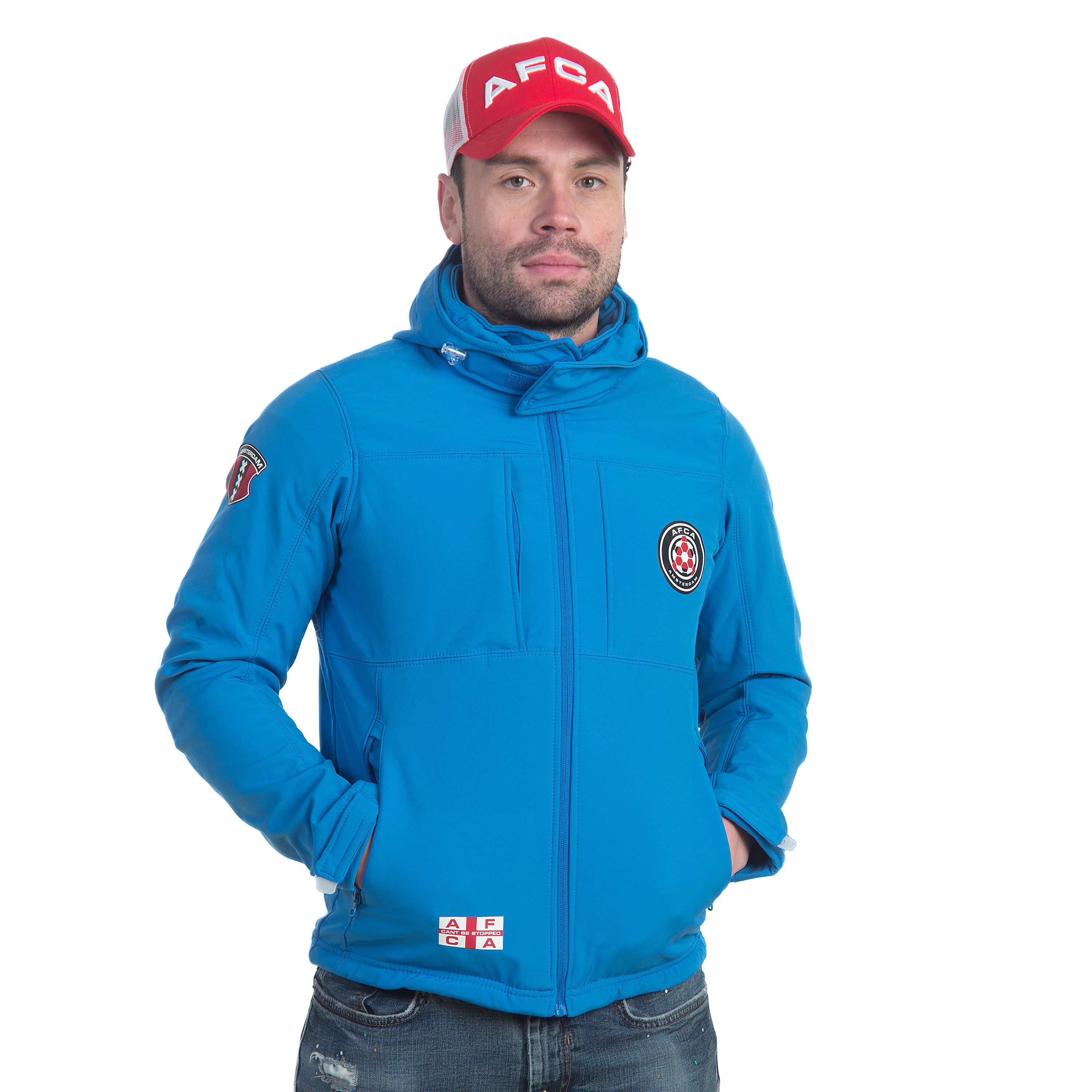 Hooded Softshell Jacket AFCA Amsterdam azure