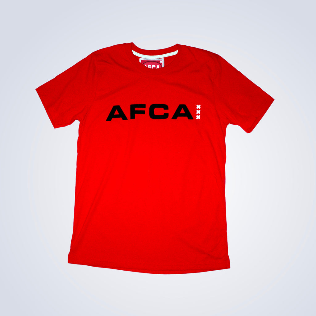mager het ergste Gentleman vriendelijk T-shirt AFCA rood/zwart